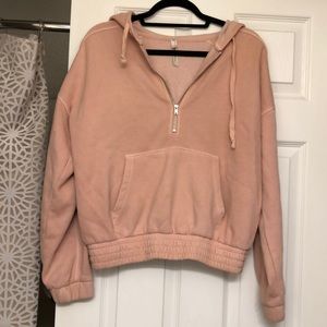 Pink free people hoodie